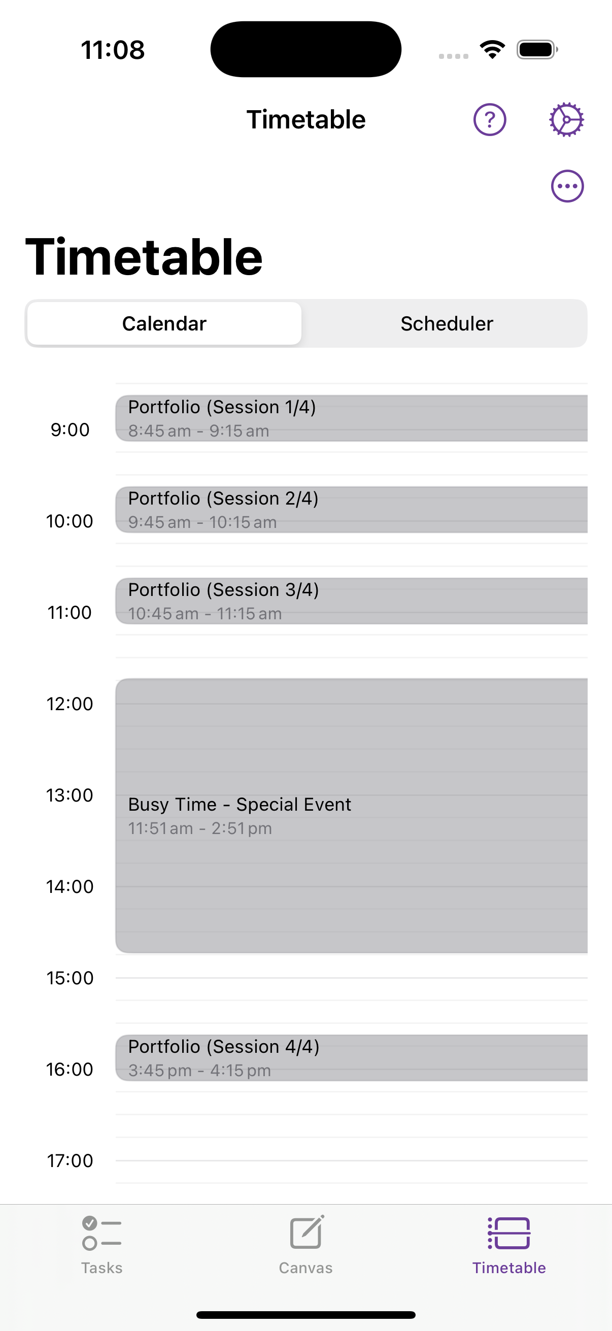 Timetable View